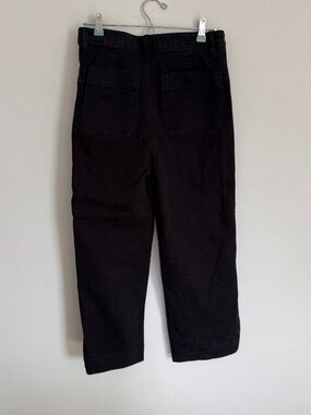 Quince Cropped Wide Leg Stretch Twill Pants